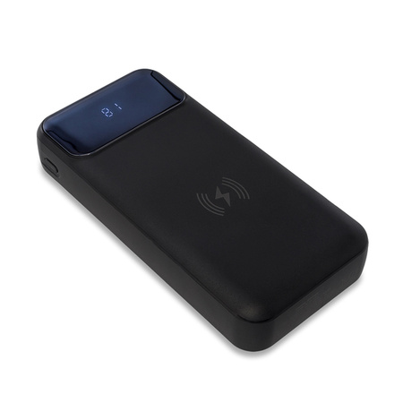 Power bank 20000 mAh z ładowarką indukcyjną Supremi, czarny  | R64385.02