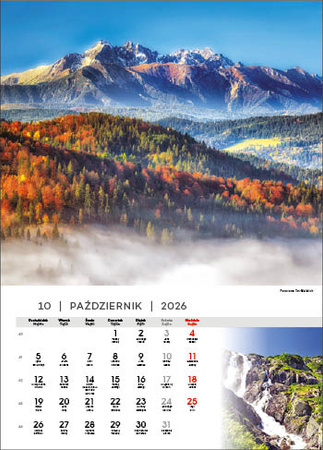 Kalendarz wieloplanszowy STANDARD – Tatry | J-WP 121