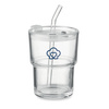 Szklany kubek ze słomką 400ml | MO-MO2502-22