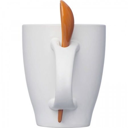 Kubek ceramiczny z łyżeczką 250 ml | MC-8509510