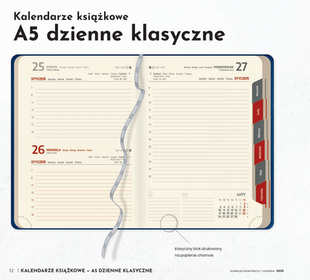 Kalendarz książkowy dzienny A5 | AT-KK18