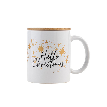 Kubek ceramiczny "Hello Christmas", biały | RD-X85306.06