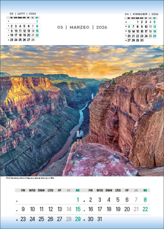 Kalendarz wieloplanszowy STANDARD – Wonderfull World | J-WP132