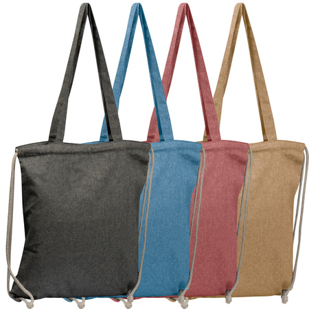 Torba bawełniana z długimi uszami z recyklingu 140 g/m2 ADDISON | EG-254305