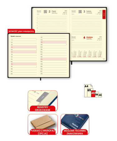A5 Dzienny CLASSIC - registry drukowane | J-KC 280