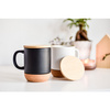 Kubek ceramiczny z bambusową przykrywką Giulia, czarny  | R85309.02