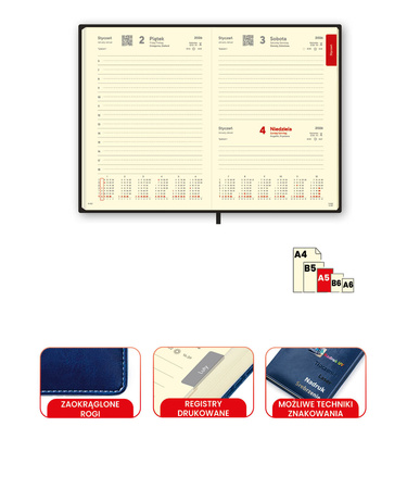 A5 Dzienny FUTURA - registry drukowane | J-KF 210
