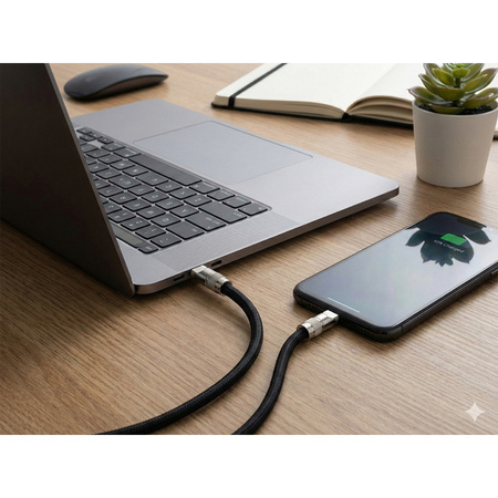 Smycz do telefonu z funkcją ładowania 60W Tavo, czarny | RD-R50203.02