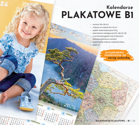 Kalendarz plakatowy B1 - Mapa Polski | AT-B79