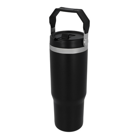 Termokubek STAFFY ze stali nierdzewnej, czarny - 900 ml | PR-5072.02