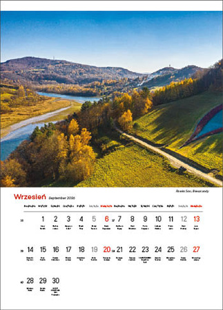 Kalendarz wieloplanszowy STANDARD – Najpiękniejsze rzeki Polski | J-WP 123