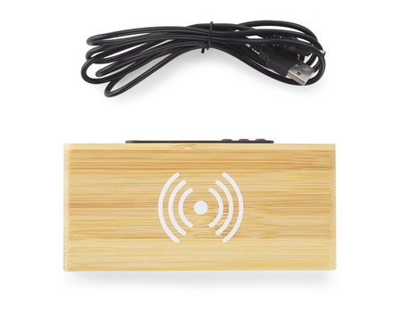 Zegar na biurko z ładowarką indukcyjną INDUCTO | BC-03092