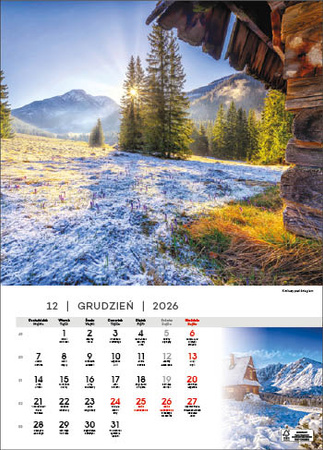 Kalendarz wieloplanszowy STANDARD – Tatry | J-WP121