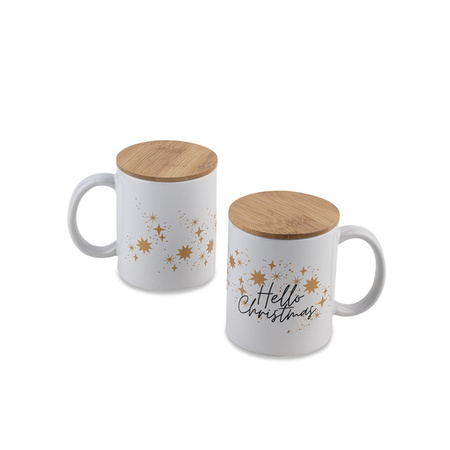 Kubek ceramiczny "Hello Christmas", biały | RD-X85306.06