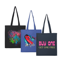 Płaska torba bawełniana 220g kolorowa z kolorowym nadrukiem