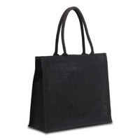 Torba na zakupy z juty Nice Shopper, czarny | R08498.02