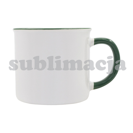 Kubek z powłoką sublimacyjną Ars 400 ml, ciemnozielony  | R85320.51