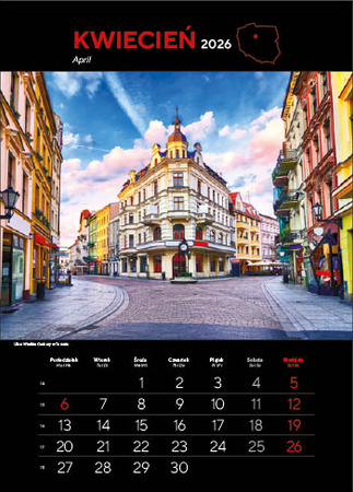 Kalendarz wieloplanszowy STANDARD – Najpiękniejsze miasta Polski | J-WP119
