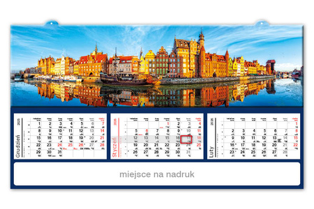 Kalendarz trójdzielny PANORAMICZNY – Gdańsk | J-TLZ 104