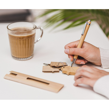 Bambusowy brelok z karteczkami memo Homeland | RD-R73141.13