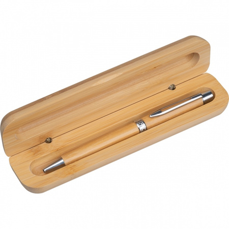 Długopis bambusowy w etui | MC-1445313