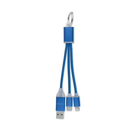 Kabel ładujący 4w1 typu C BLUE | MO-MO2141-37
