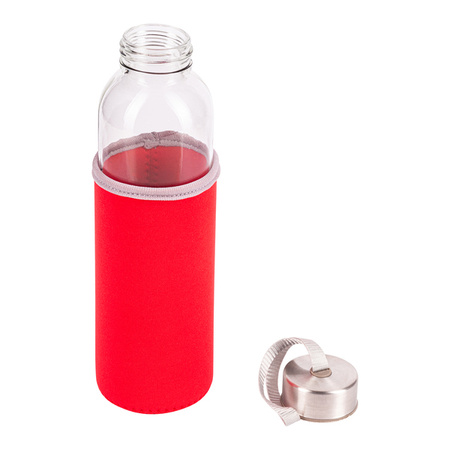 Szklana butelka Vim 500 ml, czerwony | RD-R08276.08