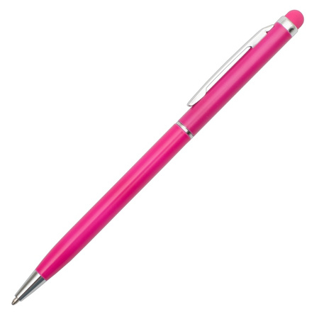 Długopis aluminiowy Touch Tip, magenta | R73408.34