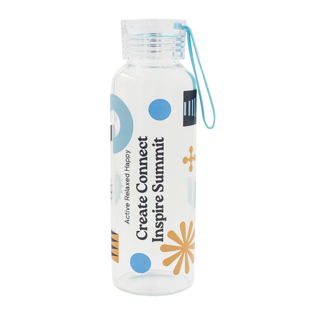 Butelka szklana Azure 500 ml, transparentny  | R08232.00