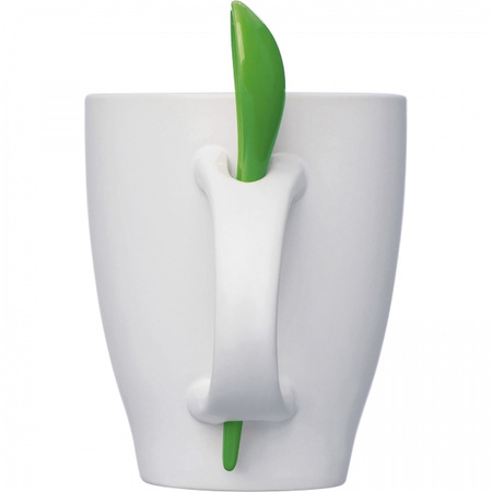 Kubek ceramiczny z łyżeczką 250 ml | MC-8509509
