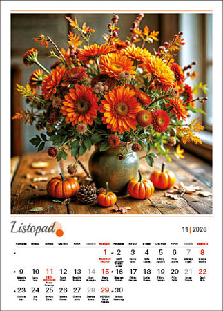 Kalendarz wieloplanszowy STANDARD – Bukiety | J-WP 130