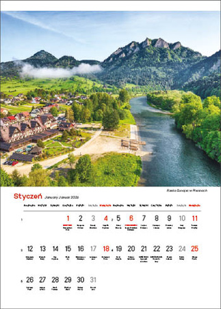 Kalendarz wieloplanszowy STANDARD – Najpiękniejsze rzeki Polski | J-WP 123