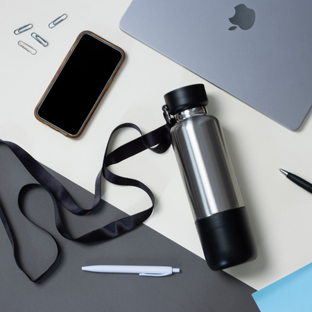 Termos ze stali nierdzewnej LION, czarny - 500 ml | PR-507002