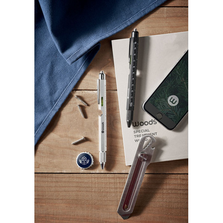 Długopis z poziomicą i miarką RETOOL | MO-MO2072-03