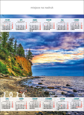 Kalendarz planszowy A1 – Klif w Orłowie | J-A 30
