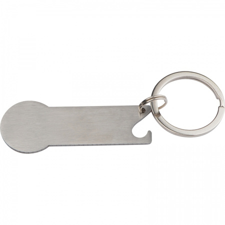 Brelok metalowy otwieracz do butelek z żetonem | MC-9158307