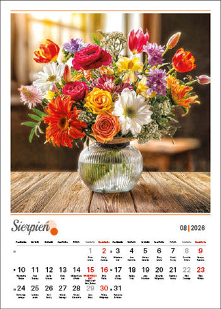 Kalendarz wieloplanszowy STANDARD – Bukiety | J-WP 130