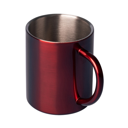 Kubek stalowy Stalwart 240 ml, czerwony  | R08490.08