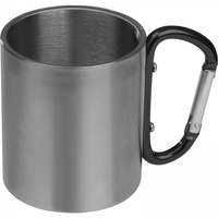 Kubek metalowy z karabińczykiem 200 ml | MC-8136703
