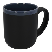 Kubek ceramiczny soft-touch ALEX, szary - 500 ml | PR-6147.20