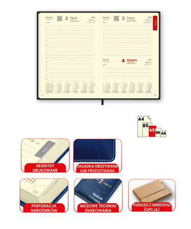 A5 Dzienny - registry drukowane | J-KBR 333