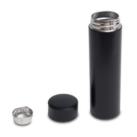 Kubek próżniowy z termometrem Falco 420 ml, czarny  | R08257.02