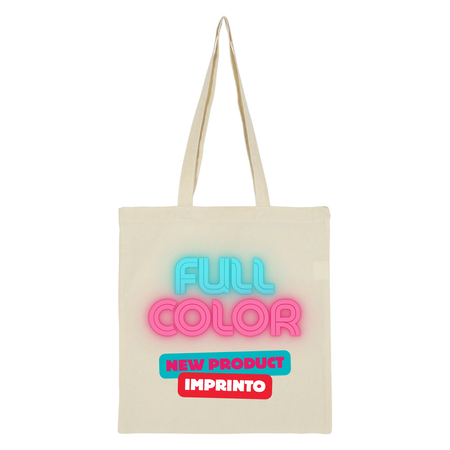 Płaska torba bawełniana 220g naturalna z kolorowym nadrukiem | CB220.100