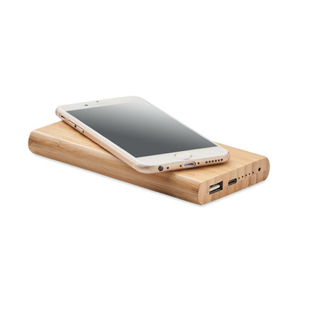 Bambusowy power bank 6000 mAh | MO-MO6815-40