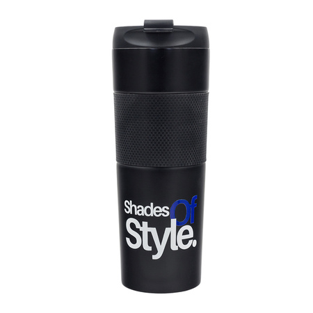 Kubek termiczny z french press Aspet 450 ml, czarny  | R08191.02