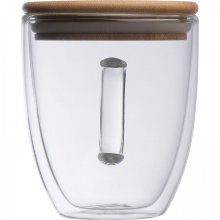 Kubek szklany z pokrywką 350 ml | MC-8153766