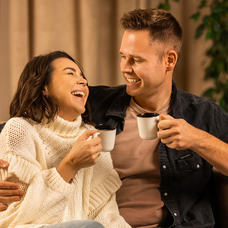 Zestaw 2 ceramicznych kubków Kerala, biały | RD-R85312.06.O