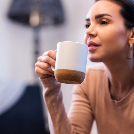 Kubek ceramiczny z bambusową przykrywką Giulia | RD-R85309.06