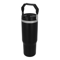 Termokubek STAFFY ze stali nierdzewnej, czarny - 900 ml | PR-5072.02