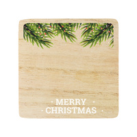 Świeczka z drewnianą przykrywką Alcamoro - motyw świąteczny | RD-X17439.06